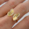 925 Silver Butterfly Ring in sizes 7 to 12