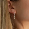 925 Silver Caroline Huggies Earrings - Image 4