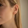 925 Silver Caroline Huggies Earrings - Image 7