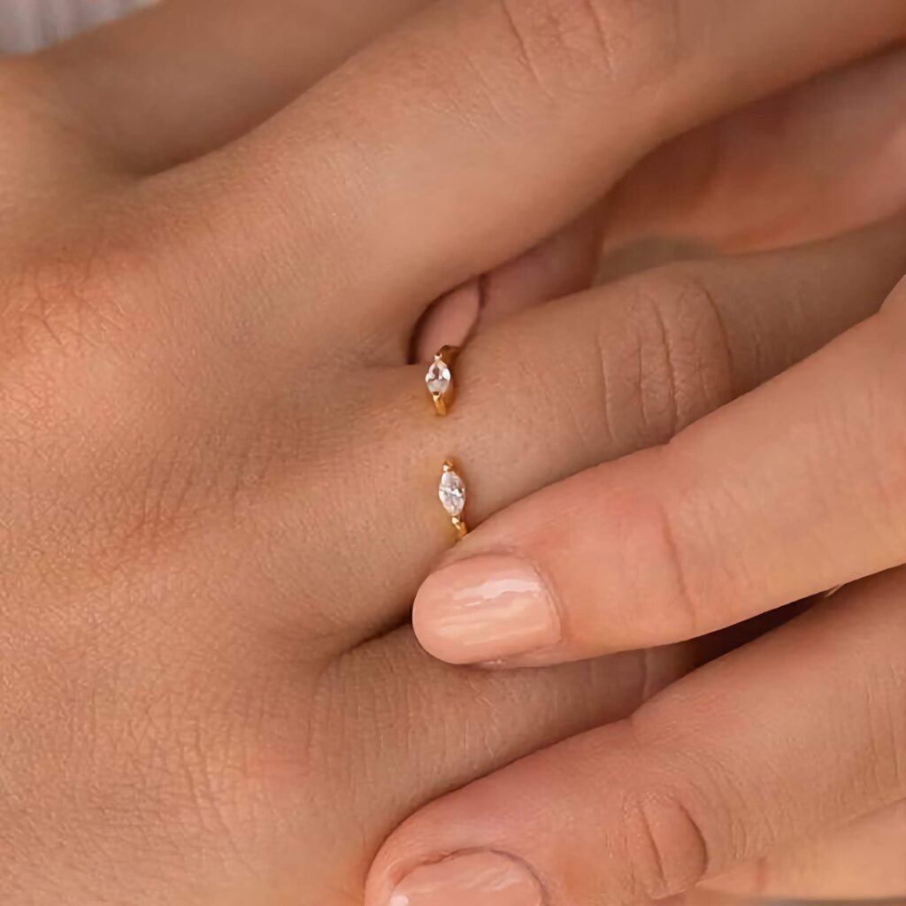 925 Silver Celeste Open Diamond Ring