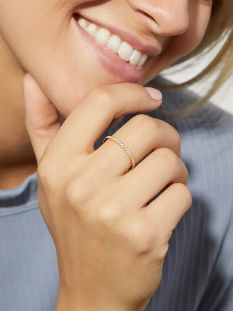 925 Silver Celine Eternity Diamond Ring