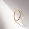Gold-plated eternity ring with premium CZ diamond sparkle
