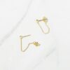 925 Silver Chain Stud Earrings in 925 Sterling Silver