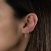 925 Silver Chain Stud Earrings featuring push-back closure