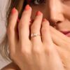 925 Silver Champagne Sapphire Flower Ring - Image 5
