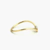 925 Silver Chevron Diamond Ring - Image 3