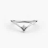 925 Silver Chevron Diamond Ring - Image 4