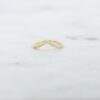 Slim chevron ring set with 3mm stacked height