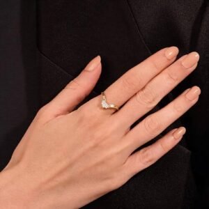 925 Silver Chevron Wedding Ring
