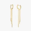 Gold-plated sterling silver hoop earrings with bright shine