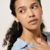 Gold-plated Chiara hoop earrings with polished finish