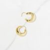 925 silver hoop earrings finished with thick gold plating