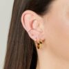 Bold silver hoop earrings with 18mm inner diameter