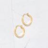 Polished chunky hoop earrings in 925 sterling silver