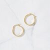 Simple modern hoop earrings with a thick rounded design