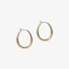 Gold-plated hoop earrings with Premium CZ diamond stones