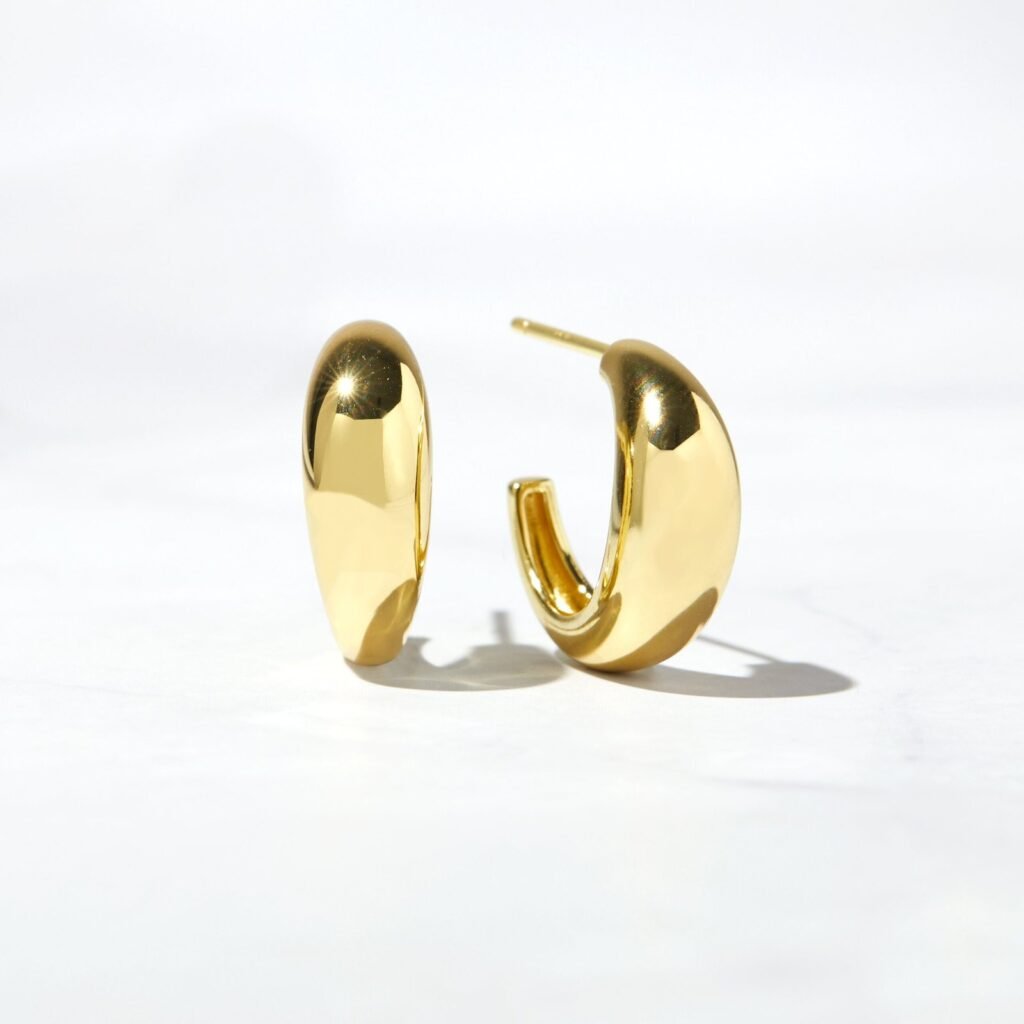 925 Silver Chunky Hoops Earrings