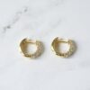 925 silver huggies earrings with a 3.5mm thick profile