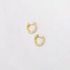 Chunky huggies earrings featuring a 7.3mm inner diameter