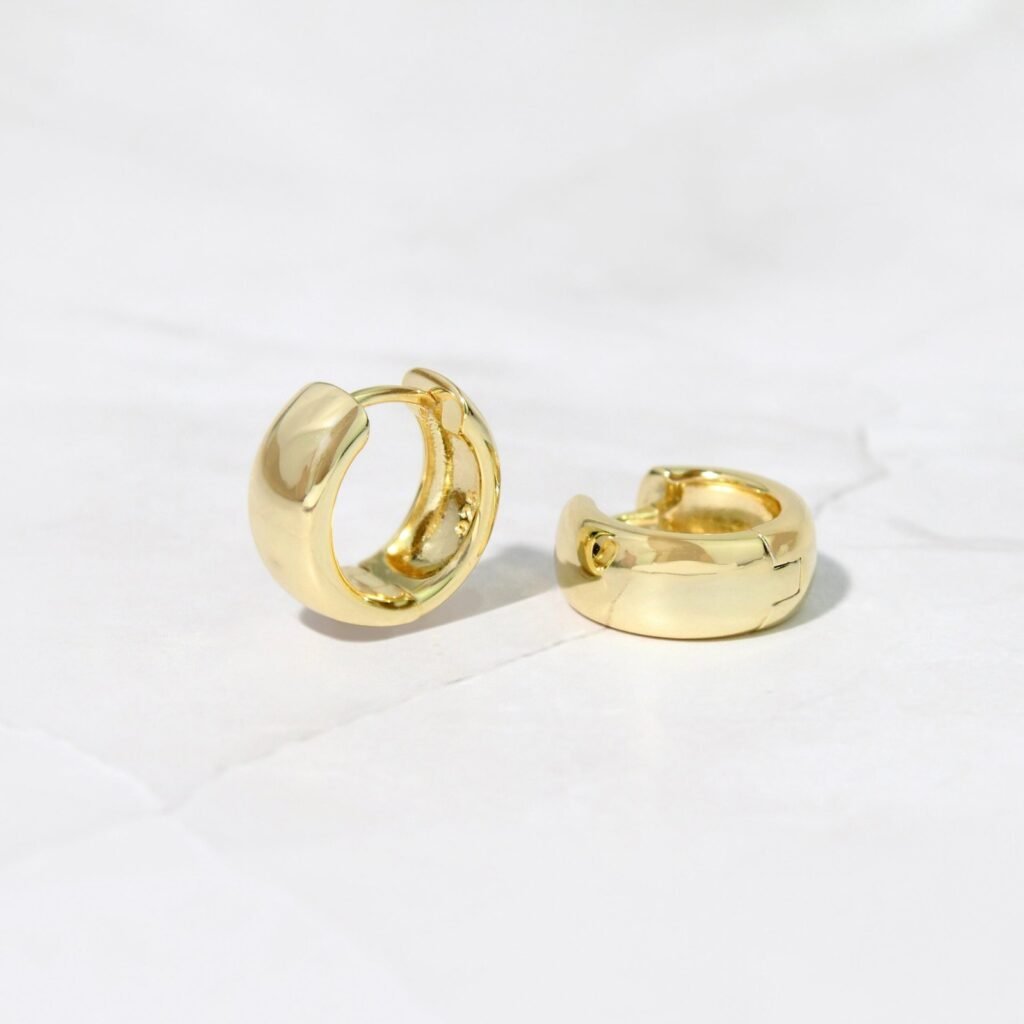 925 Silver Chunky Olivia Hoops Earrings