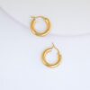 20mm chunky tube hoop earrings in 925 sterling silver