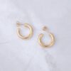 Rounded 925 silver hoop earrings in 14mm and 24mm sizes