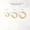 Thick 4.5mm hoop earrings with a bold profile