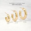 Nickel-free chunky hoop earrings with hypoallergenic silver