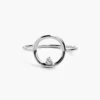 925 Silver Circle Diamond Ring - Image 5