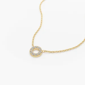 925 Silver Circle Medallion Initial Necklace