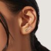 925 Silver Circle Stud Earrings - Image 4