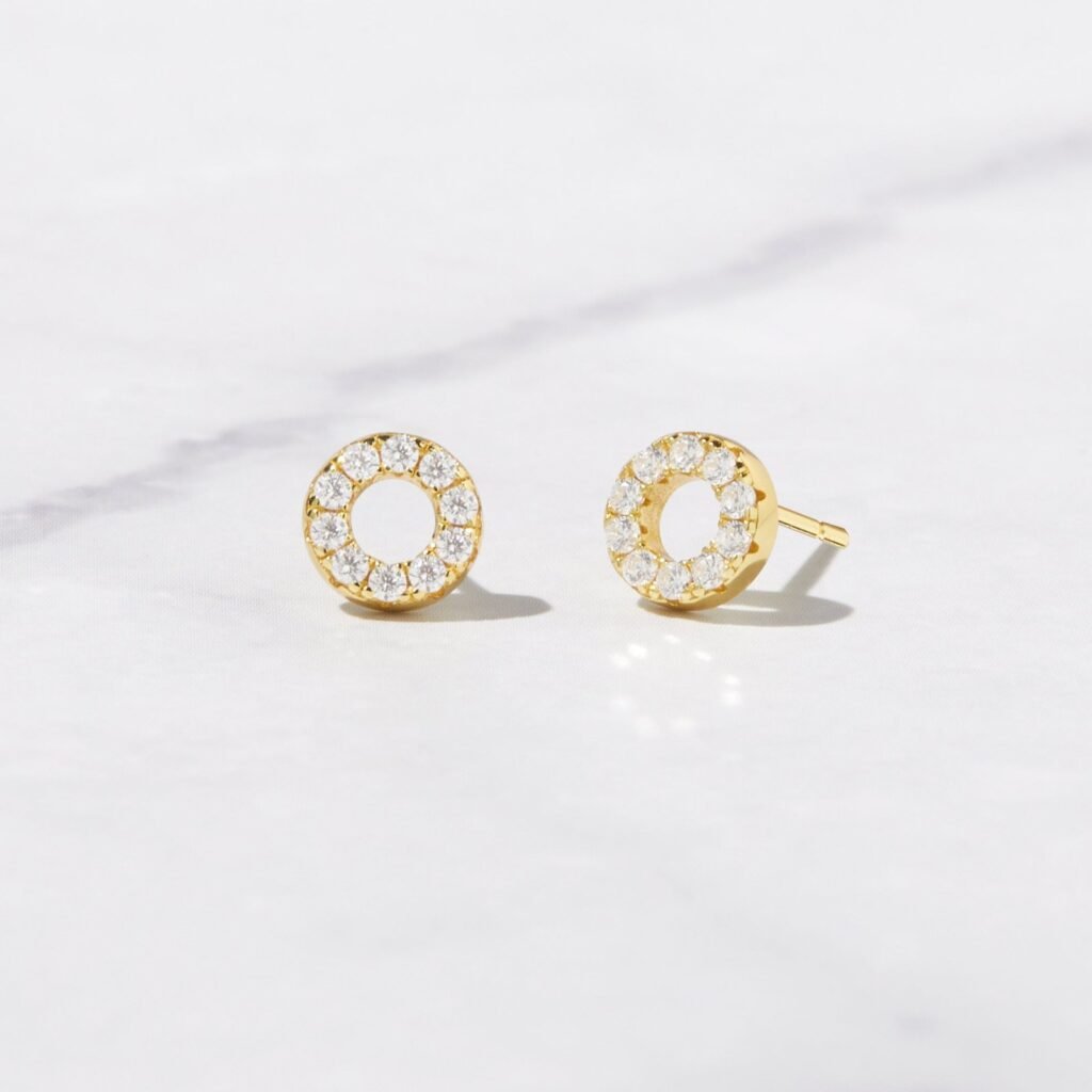 925 Silver Circle Studs Earrings