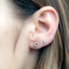 925 Silver Circle Studs Earrings featuring premium CZ diamond shine