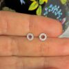 925 Silver Circle Studs Earrings in 925 sterling silver with thick gold plating