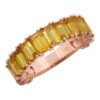 925 Silver Citrine Eternity Band Ring