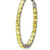 925 Silver Citrine Hoop Earrings - Image 2