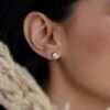 925 Silver Classic Diamond Earrings with clean, timeless sparkle