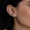 925 Silver Classic Diamond Earrings featuring Premium CZ Diamond accents