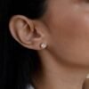 925 Silver Classic Diamond Earrings with Premium CZ Diamond shine