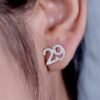 925 Silver Classic Numeric Studs
