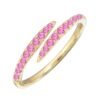 925 Silver Coiled Gemstone Claw Ring