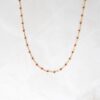Cream enamel necklace with 16 inch chain extension