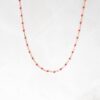 Delicate beaded necklace with lobster clasp closure