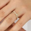 925 Silver Criss Cross Diamond Cluster Ring - Image 7