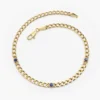 Cuban link bracelet with premium cubic zirconia sparkle