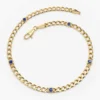 Gold-plated sterling silver bracelet with bold Cuban links