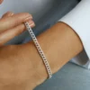 Pave-set CZ diamond bracelet with a sleek, bright look