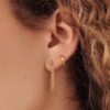925 Silver Curb Chain Earrings - Image 2