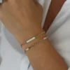 925 Silver Curb Link Bracelet featuring pave-set premium CZ stones