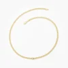 925 Silver Curb Link Bracelet with diamond-like cubic zirconia stones